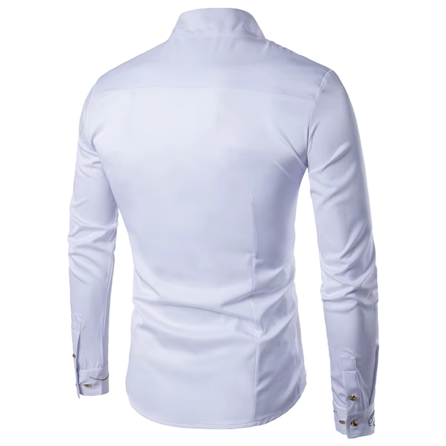 Nils | Chemise à col montant pour hommes | Manche Longue