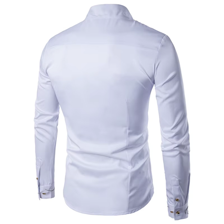 Nils | Chemise à col montant pour hommes | Manche Longue