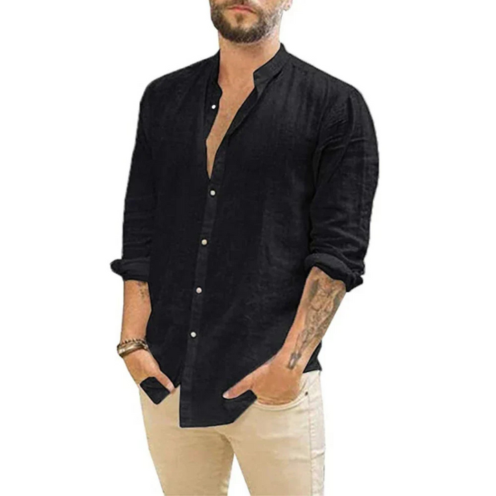 Fred | Chemise en lin pour hommes | Manche longue