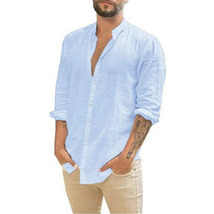 Fred | Chemise en lin pour hommes | Manche longue