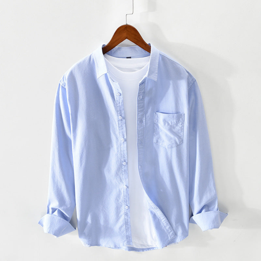 Mauro | Chemise Oxford respirant pour hommes | Manche longue