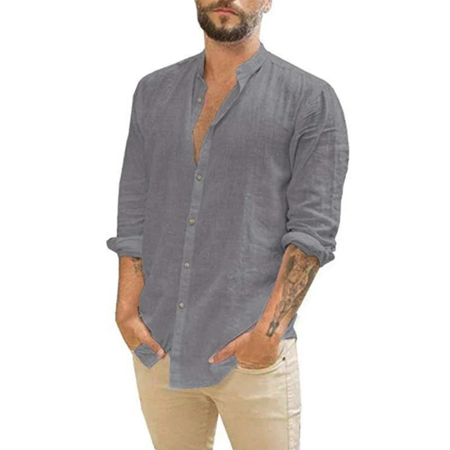 Fred | Chemise en lin pour hommes | Manche longue