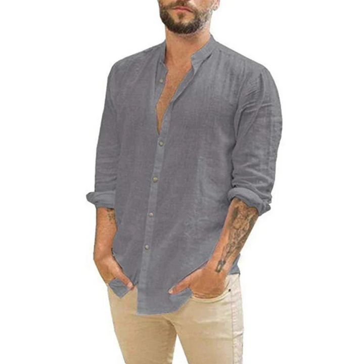 Fred | Chemise en lin pour hommes | Manche longue