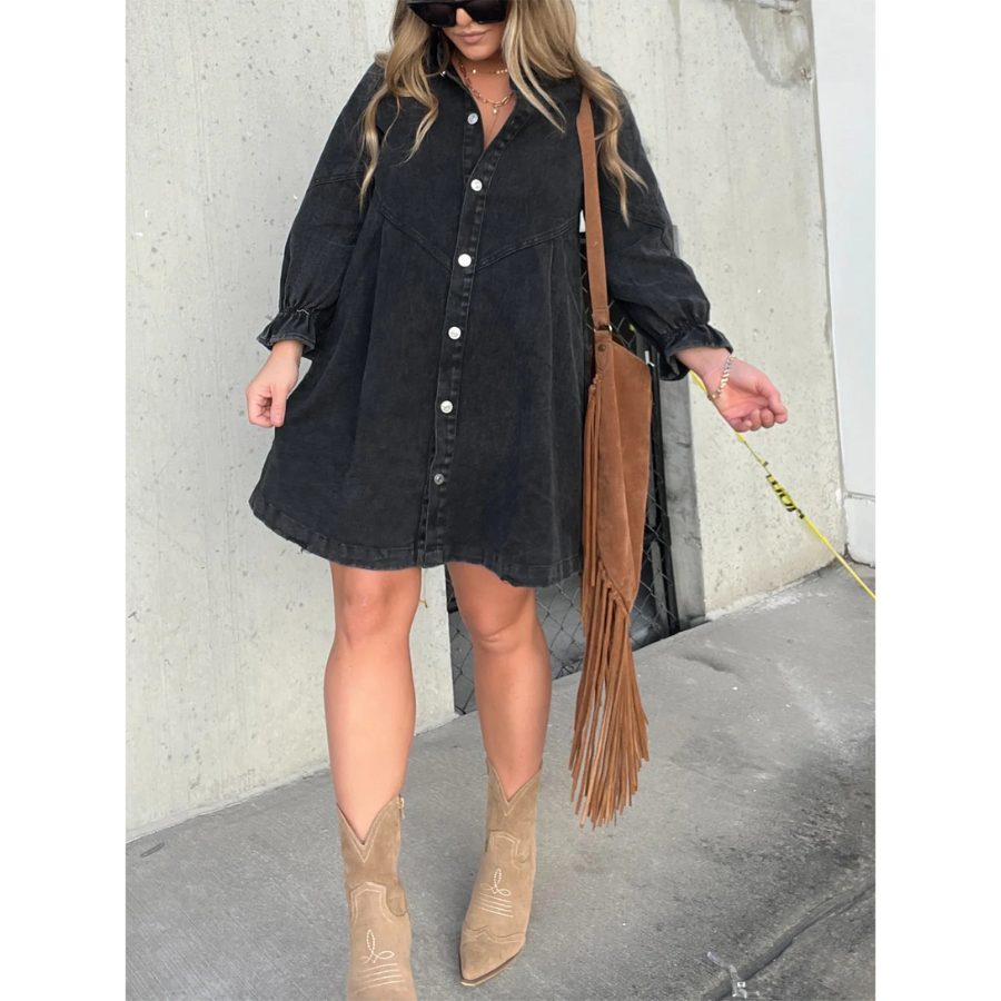 Anna | Robe d'été en jean pour femme | Midi