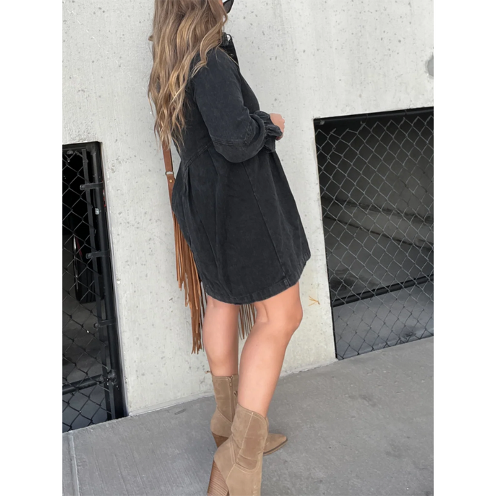 Anna | Robe d'été en jean pour femme | Midi