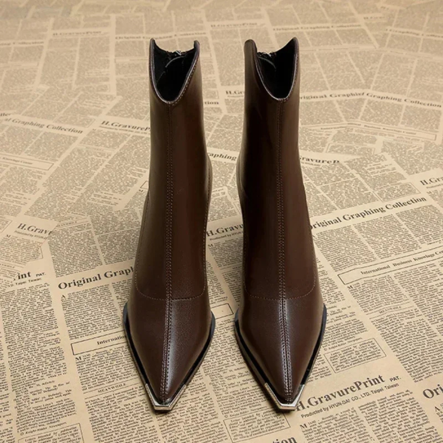 Lucie | Bottines à talons pour Femme | Fermeture Éclair