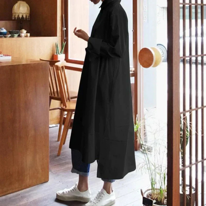 Adrienne | Robe Chemise Oversize Pour Femme | Maxi