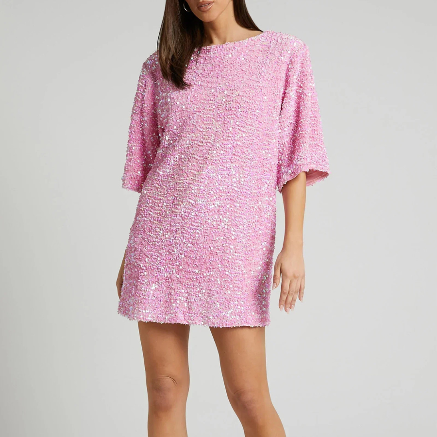 Annunziata | Robe pailletés pour femme | Manches Cloche