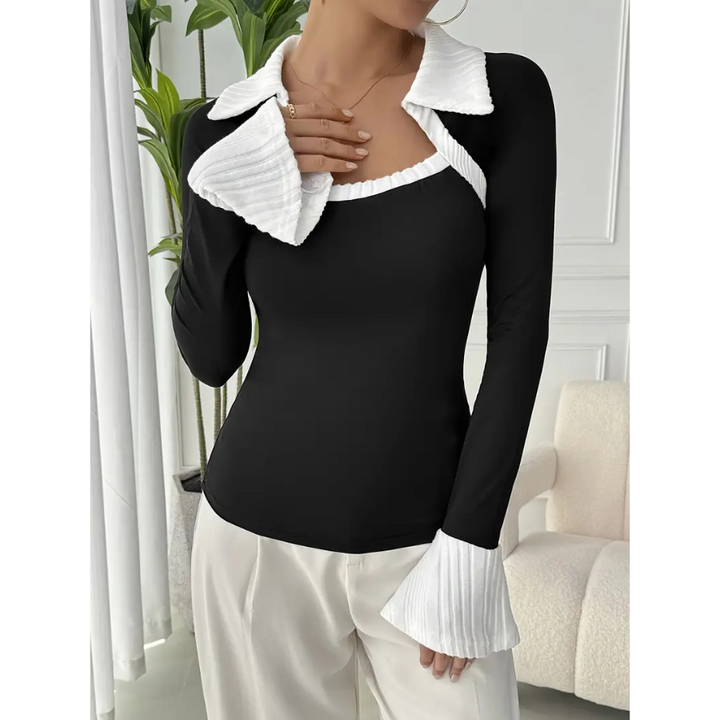 Mélinda | Top noire chique pour Femme | Chic