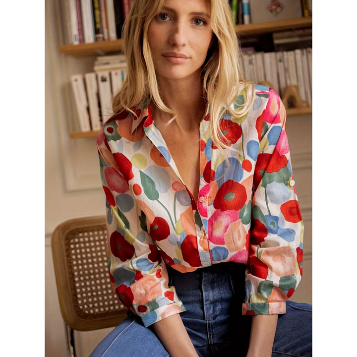 Axelle | Chemise Fleurie pour Femme | Colorée