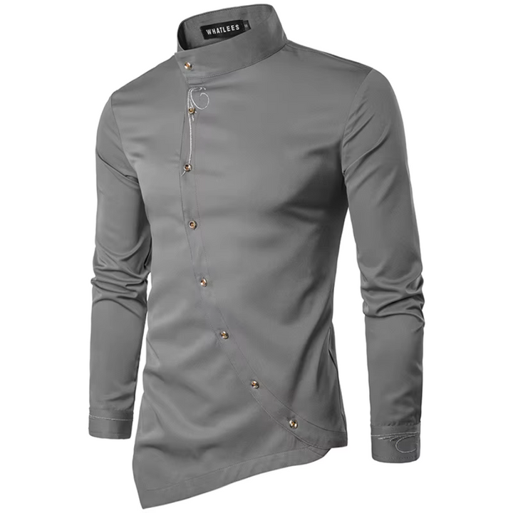 Nils | Chemise à col montant pour hommes | Manche Longue