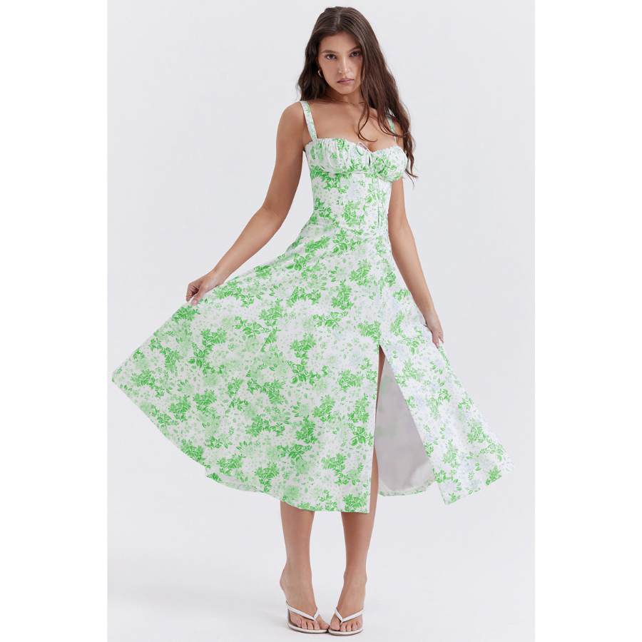Annalise | Robe d'été à fleurs pour femme | Midi