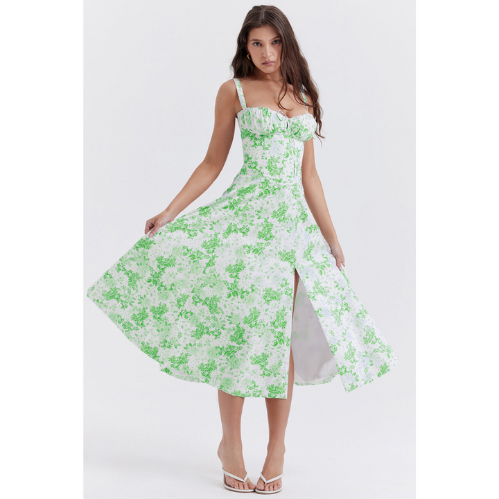Annalise | Robe d'été à fleurs pour femme | Midi