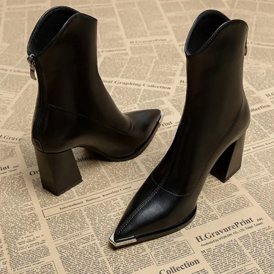 Lucie | Bottines à talons pour Femme | Fermeture Éclair