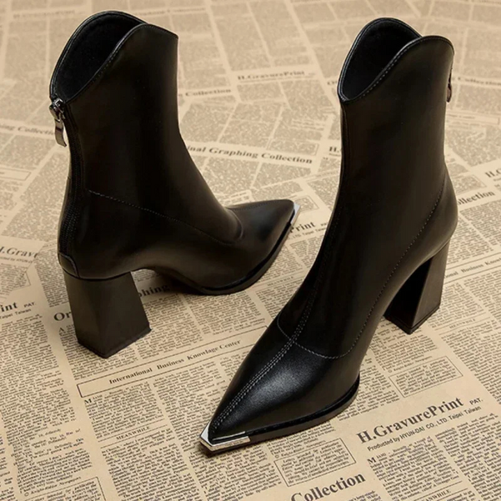 Lucie | Bottines à talons pour Femme | Fermeture Éclair