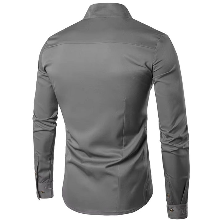 Nils | Chemise à col montant pour hommes | Manche Longue
