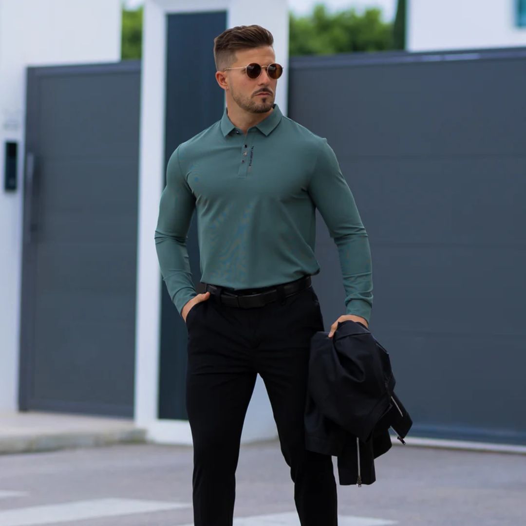 Tom | Polo Homme Manches Longues Élégant