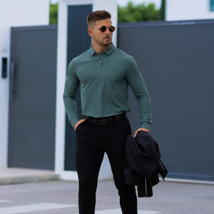 Tom | Polo Homme Manches Longues Élégant
