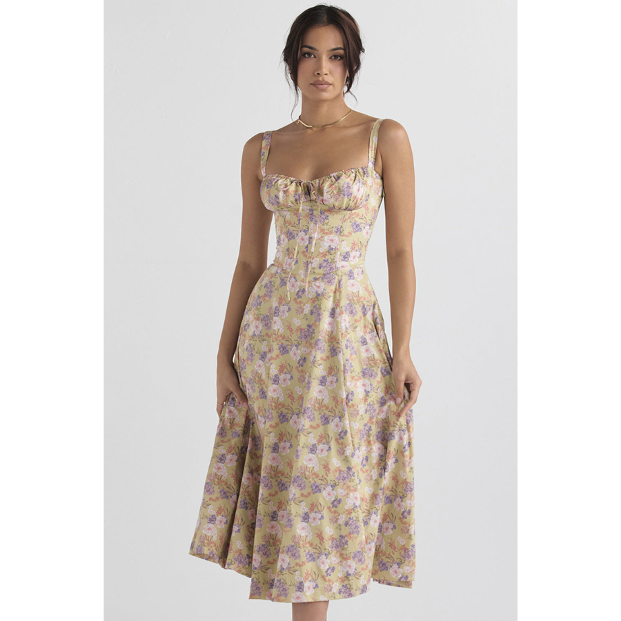 Annalise | Robe d'été à fleurs pour femme | Midi