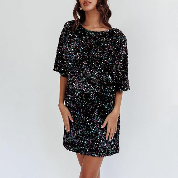 Annunziata | Robe pailletés pour femme | Manches Cloche