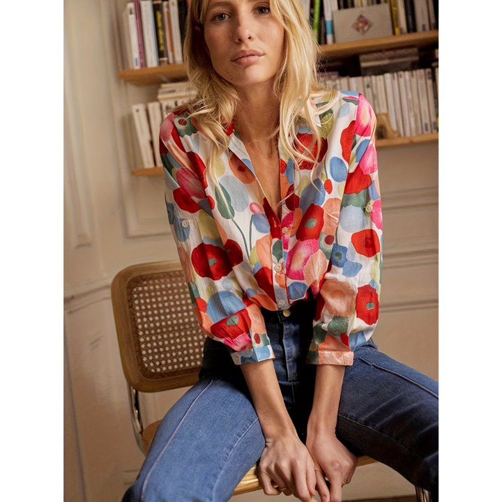 Axelle | Chemise Fleurie pour Femme | Colorée