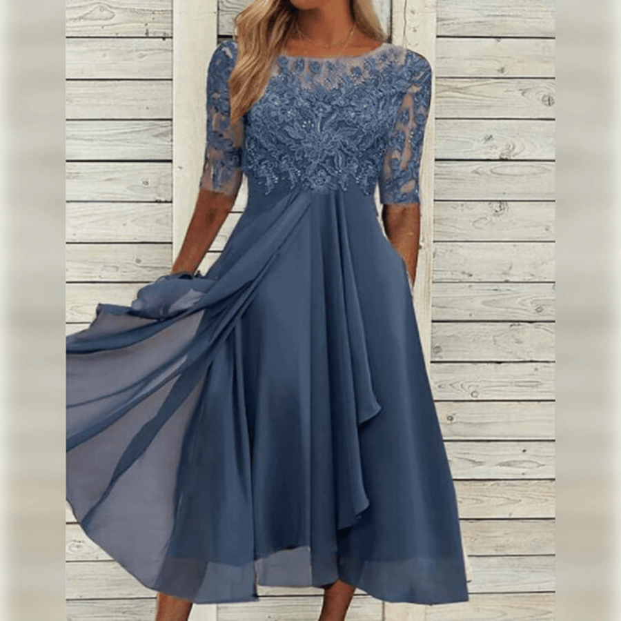 Sterre | Robe d'invitée de mariage blanche pour femme | Chic