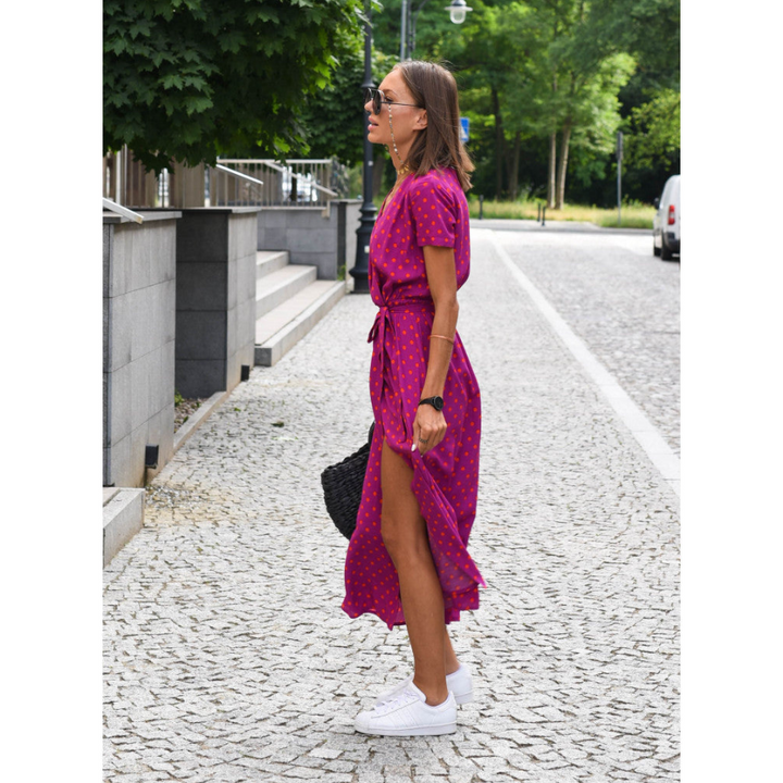 Janneke | Robe d'été à fleurs pour femme | Midi