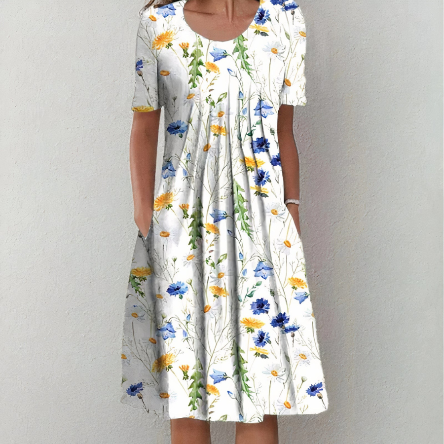 Suzanne | Robe d'été à fleurs pour femme | Midi