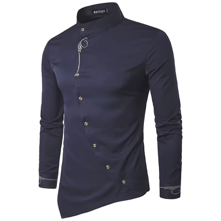 Nils | Chemise à col montant pour hommes | Manche Longue