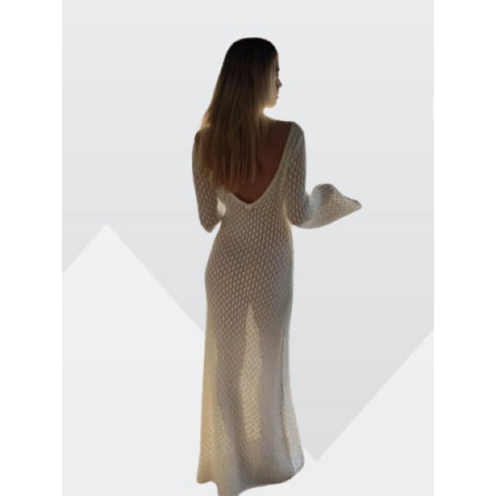 Martina | Robe d'été transparente à col en V pour femme | Séduisante