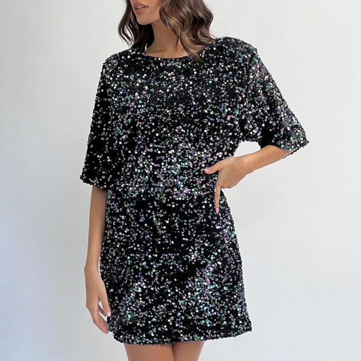 Annunziata | Robe pailletés pour femme | Manches Cloche