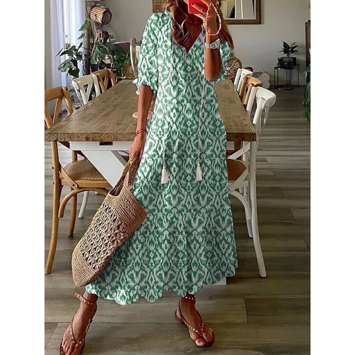 Lisbeth | Robe d'été à fleur pour femmes | Maxi