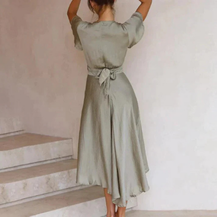 Robe Élégante À Décolleté Plongeant En V Pour Femme | Midi