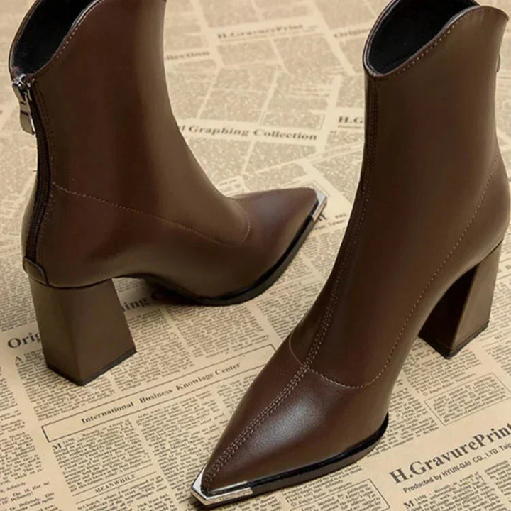 Lucie | Bottines à talons pour Femme | Fermeture Éclair
