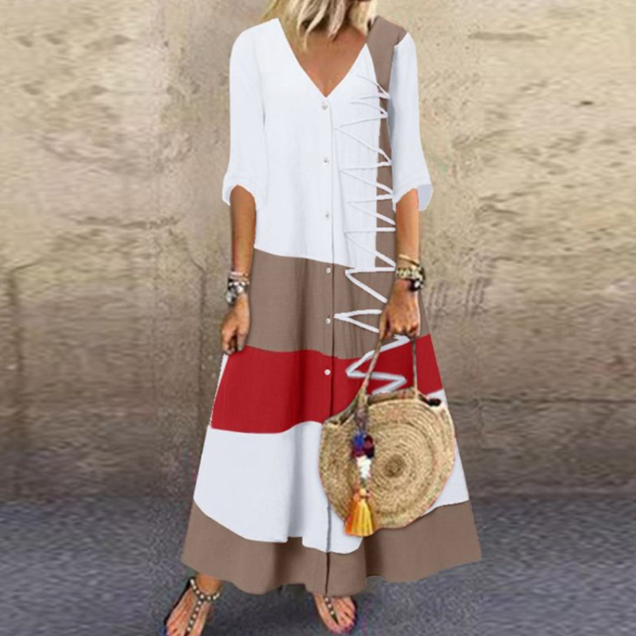 Sigrun | Robe de cocktail d'été pour femme | Maxi