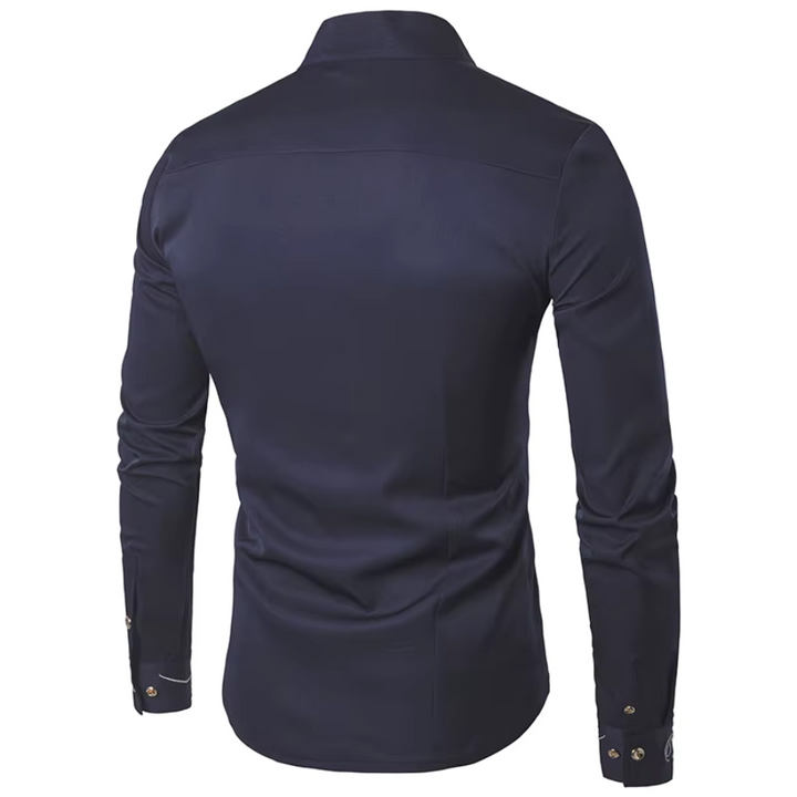 Nils | Chemise à col montant pour hommes | Manche Longue