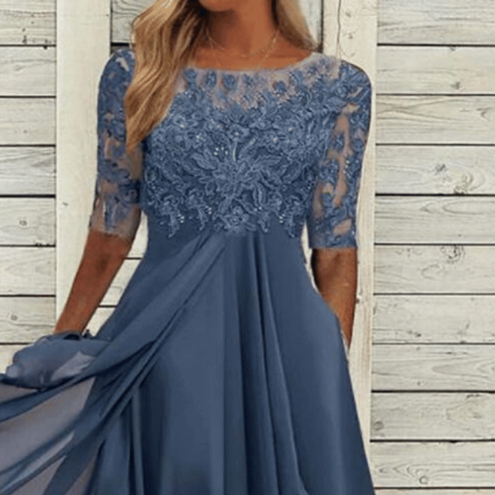 Sterre | Robe d'invitée de mariage blanche pour femme | Chic