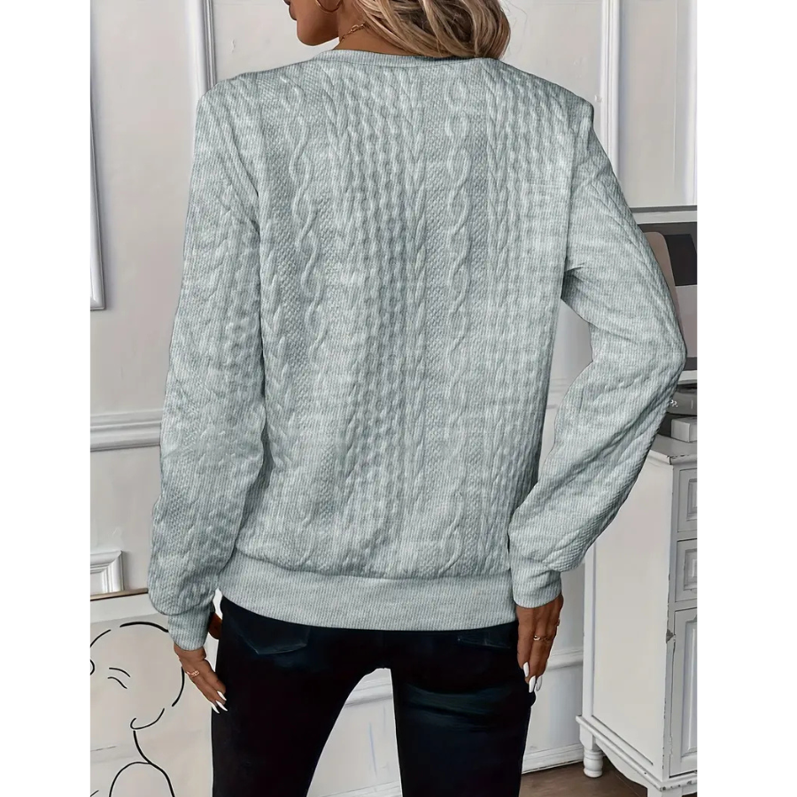 Nuala  | Sweat Élégant à Zip en Polaire | Hiver