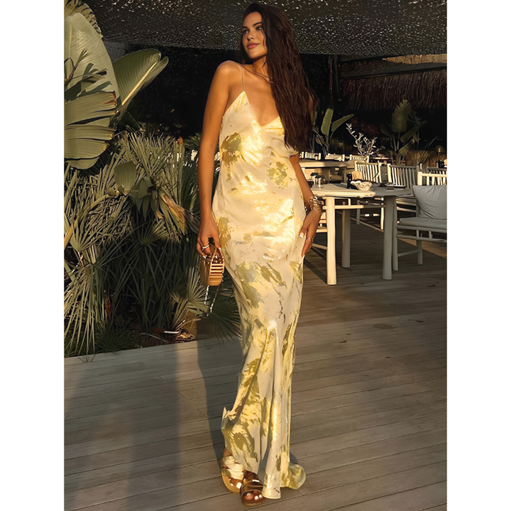 Elvira | Robe de cocktail d'été pour femme | Maxi