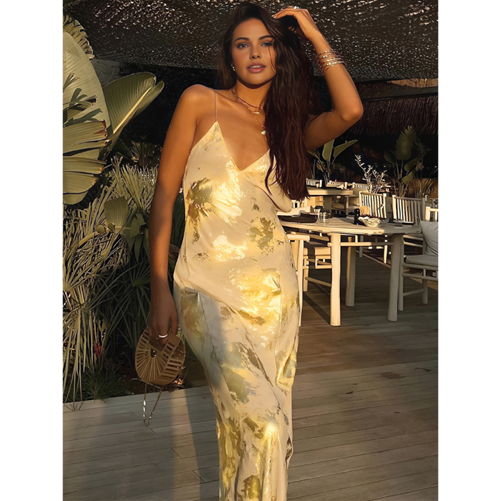 Elvira | Robe de cocktail d'été pour femme | Maxi