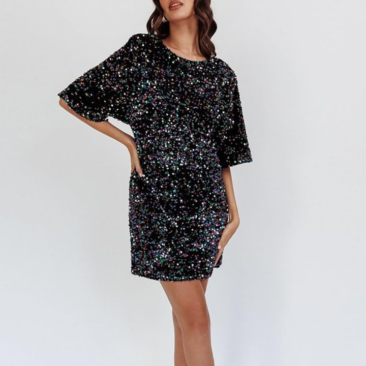 Annunziata | Robe pailletés pour femme | Manches Cloche