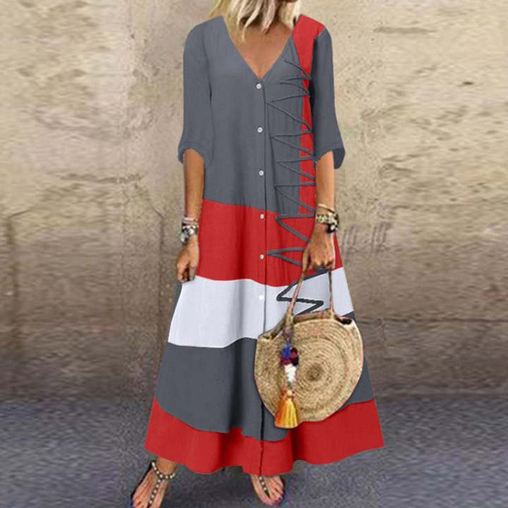 Sigrun | Robe de cocktail d'été pour femme | Maxi