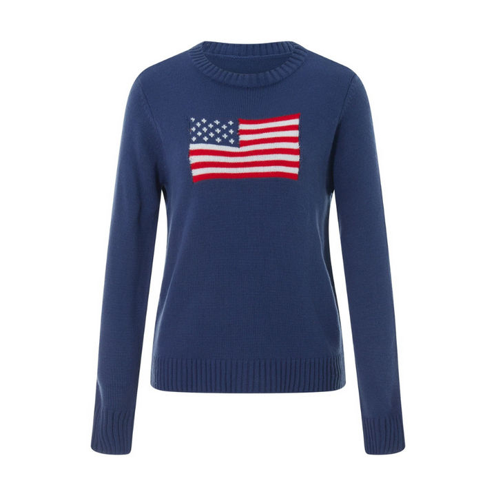Cordelia | Pull avec Drapeau Américain pour femme | Chaud