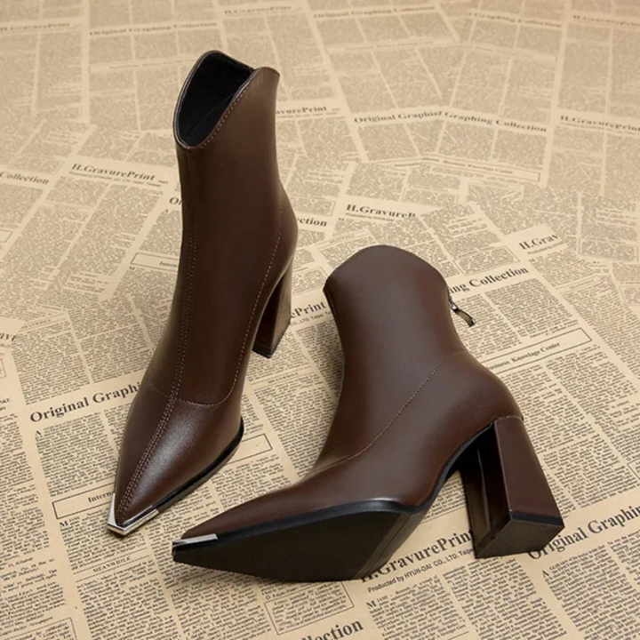 Lucie | Bottines à talons pour Femme | Fermeture Éclair