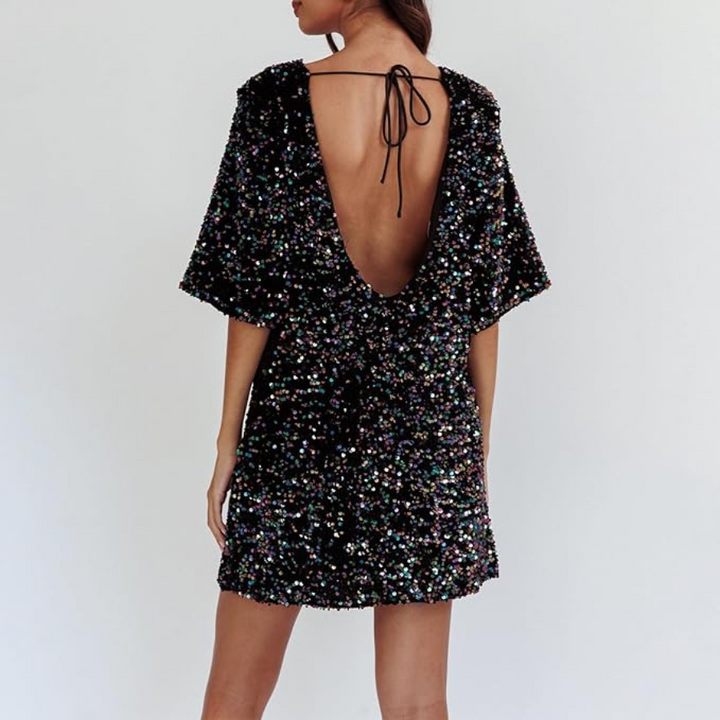 Annunziata | Robe pailletés pour femme | Manches Cloche