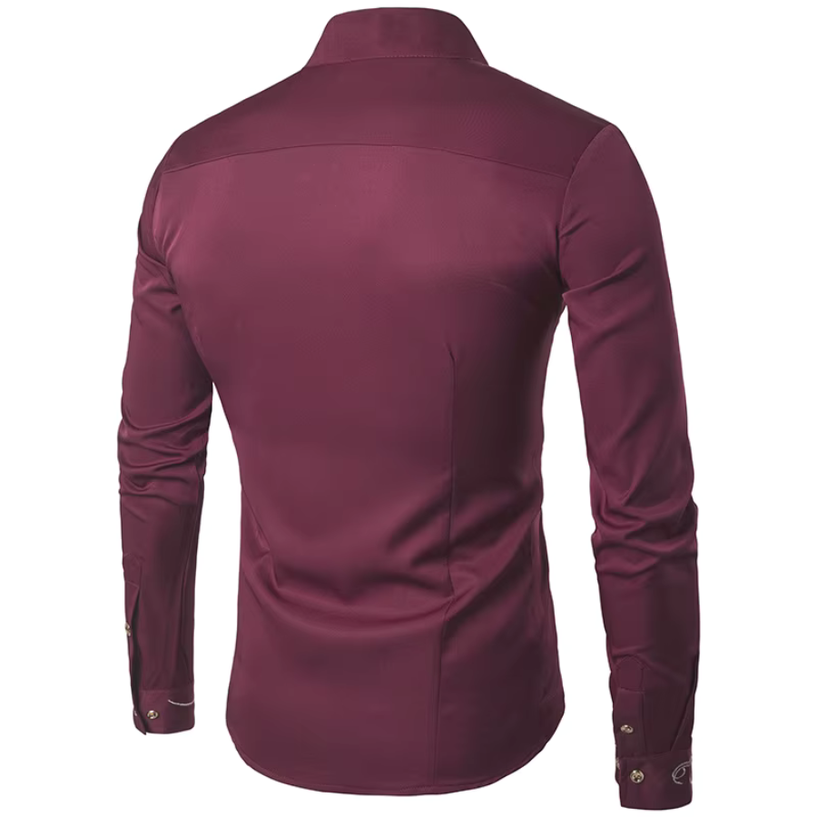 Nils | Chemise à col montant pour hommes | Manche Longue