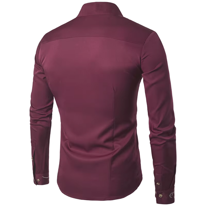 Nils | Chemise à col montant pour hommes | Manche Longue