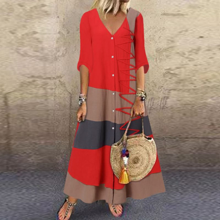Sigrun | Robe de cocktail d'été pour femme | Maxi
