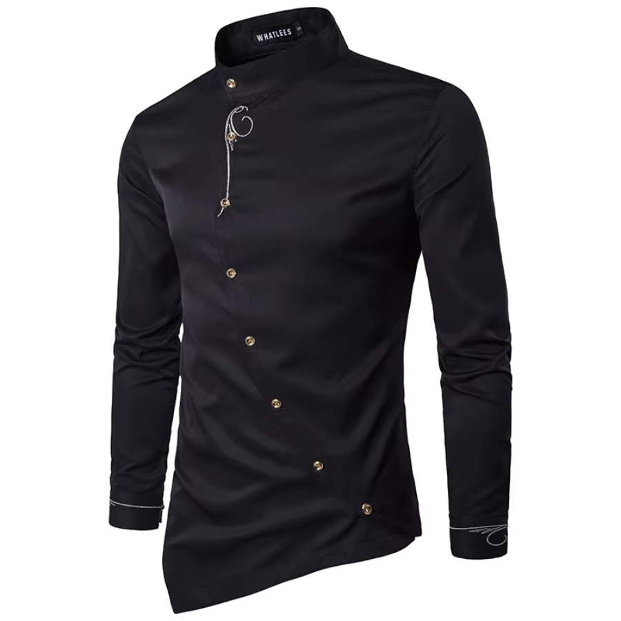 Nils | Chemise à col montant pour hommes | Manche Longue