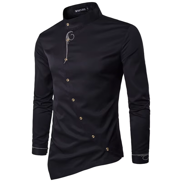 Nils | Chemise à col montant pour hommes | Manche Longue